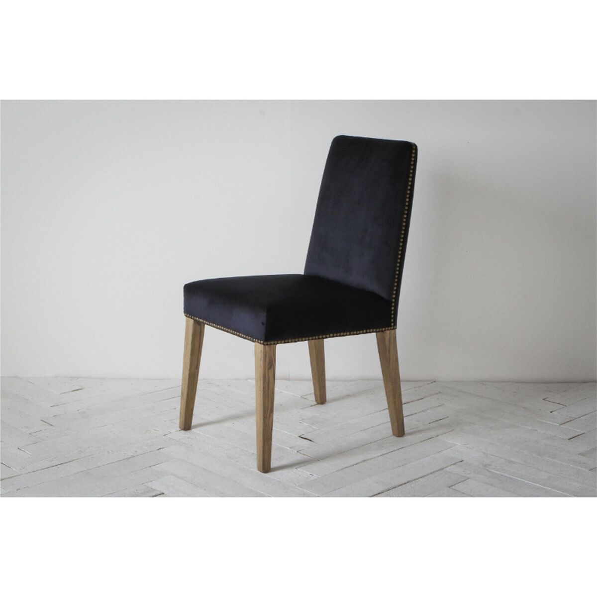 Fergus Dining Chair in Marine Velvet, Set of Two – image 1