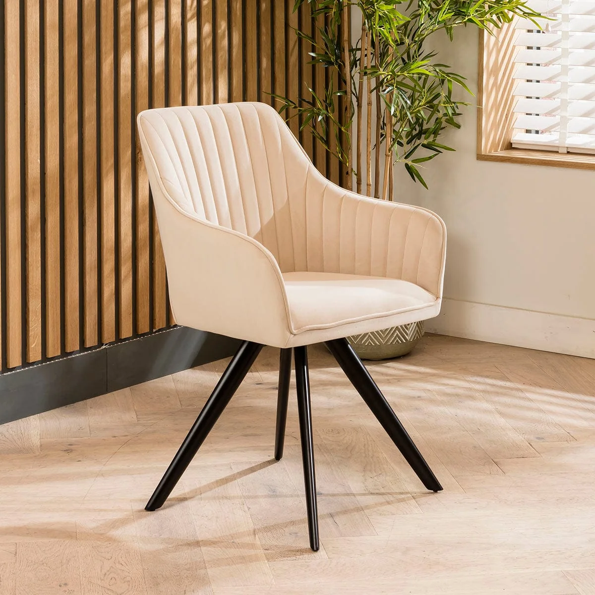 Modern Swivel Velvet Kitchen Dining Room Chair with Arms Mink – image 2