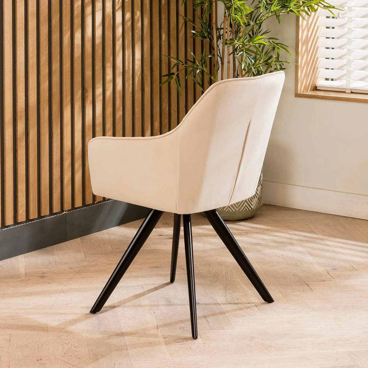 Modern Swivel Velvet Kitchen Dining Room Chair with Arms Mink – image 3