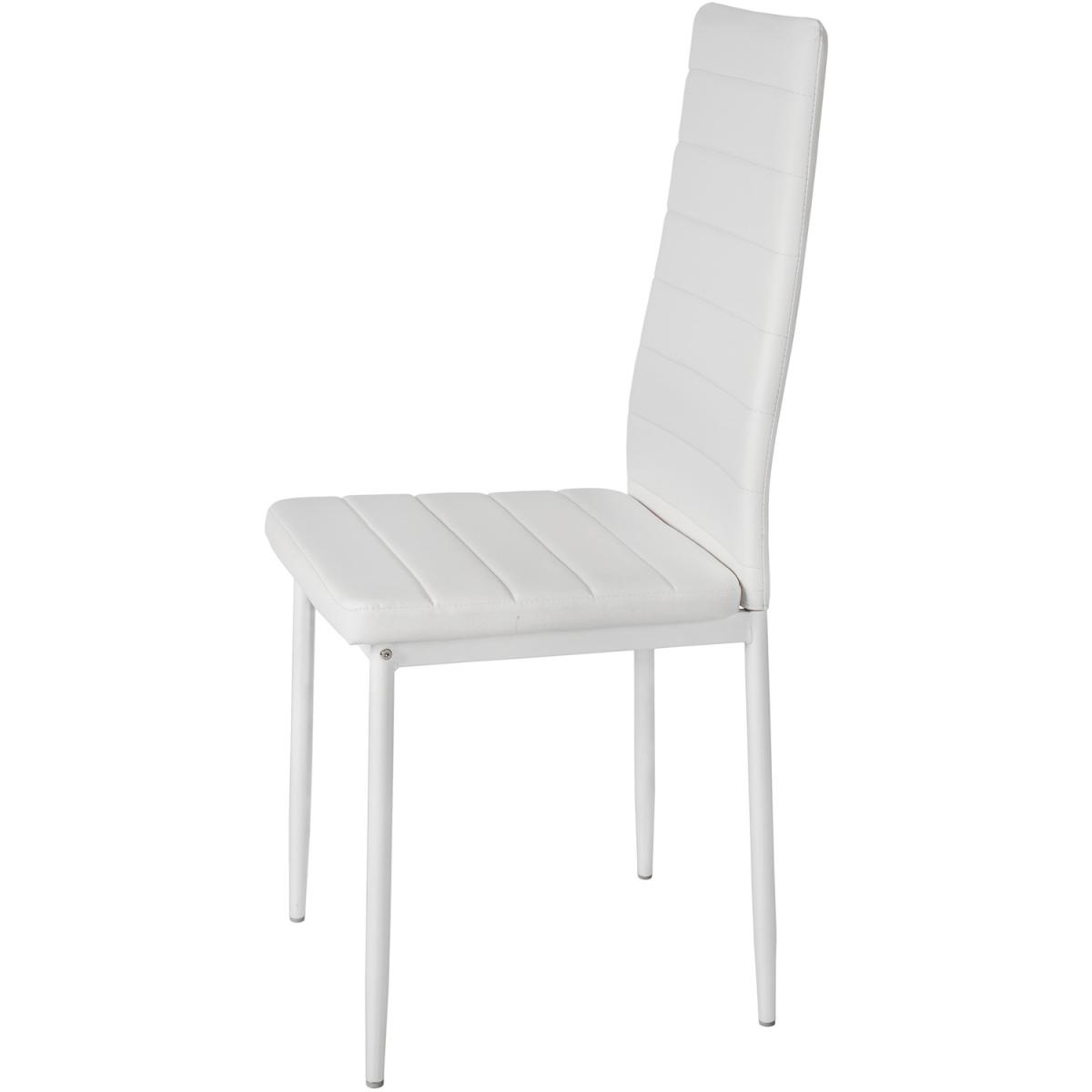 Synthetic Leather Dining Chairs  Set Of 4 - White – image 3