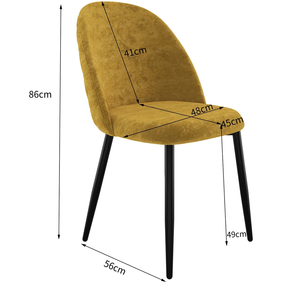 Raye Velvet Upholstered Dining Chairs Set of 6 - Grey – image 2