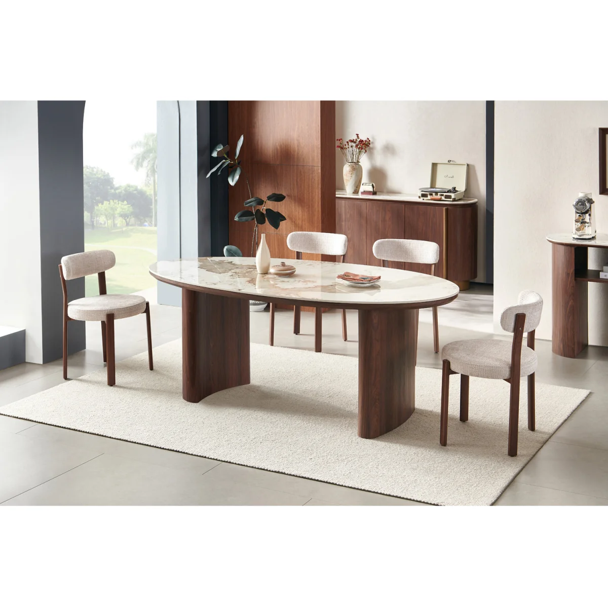 Pair of Thea Dining Chairs - Beige – image 7