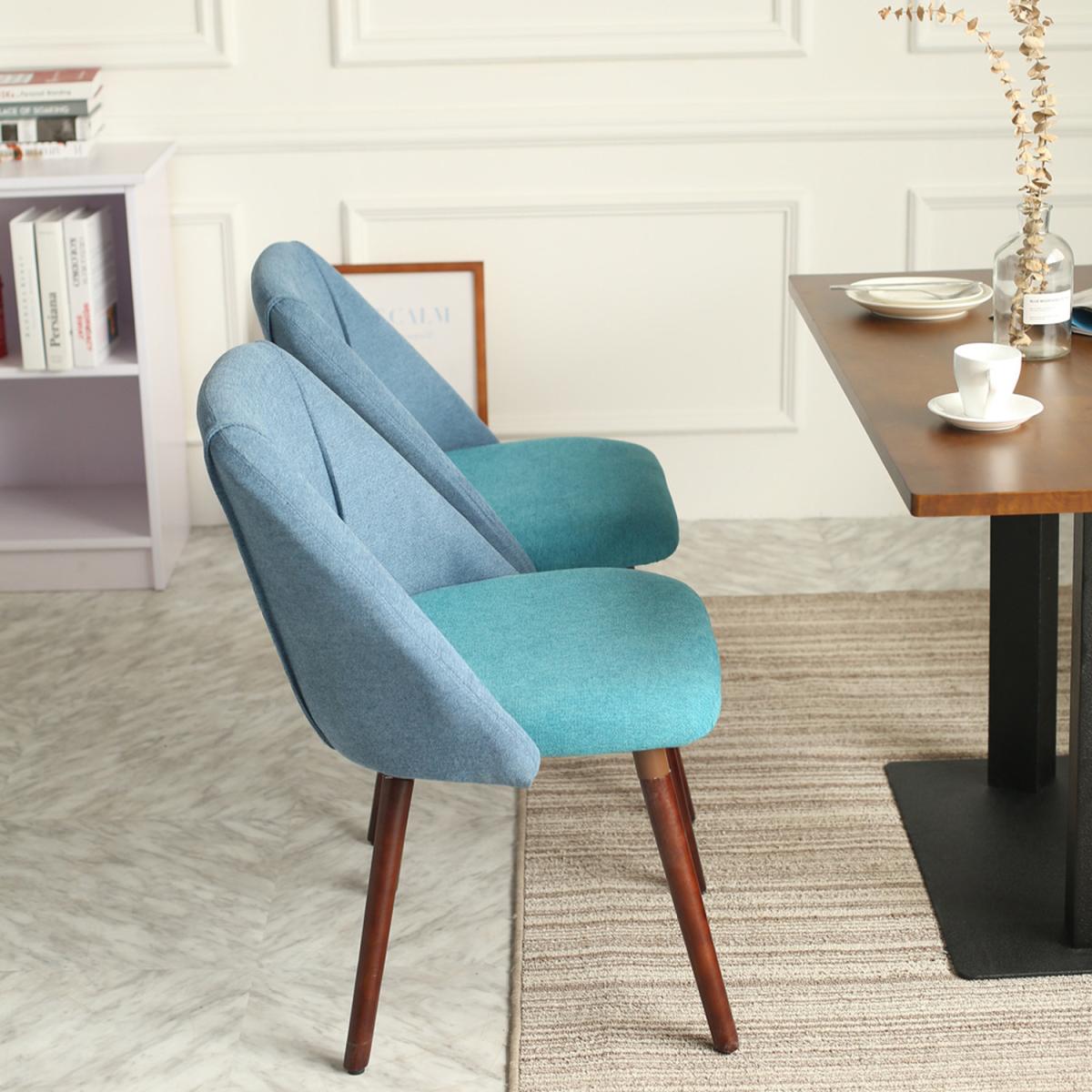 Fabric Side Dining Chair - Light Grey – image 11