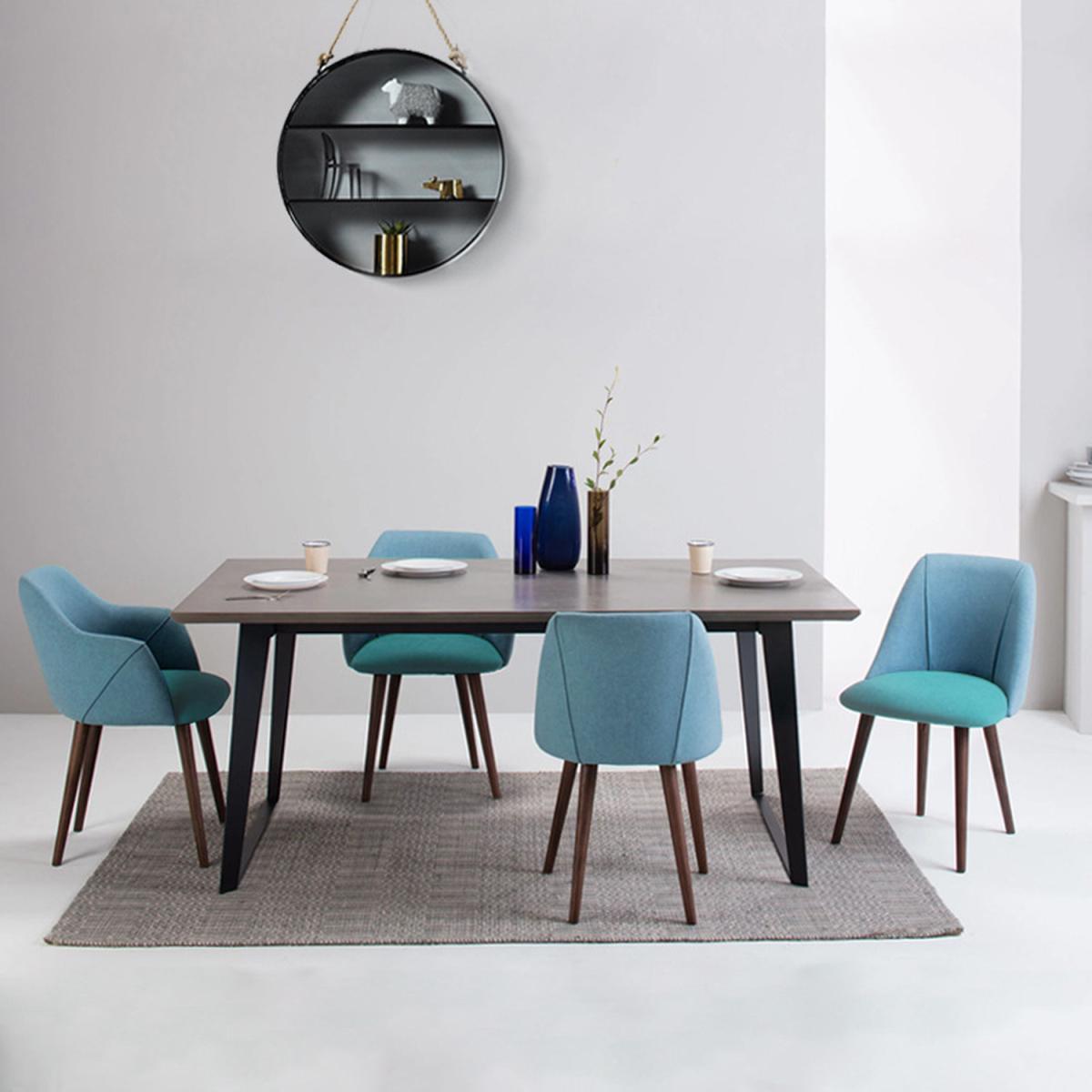 Fabric Side Dining Chair - Light Grey – image 14