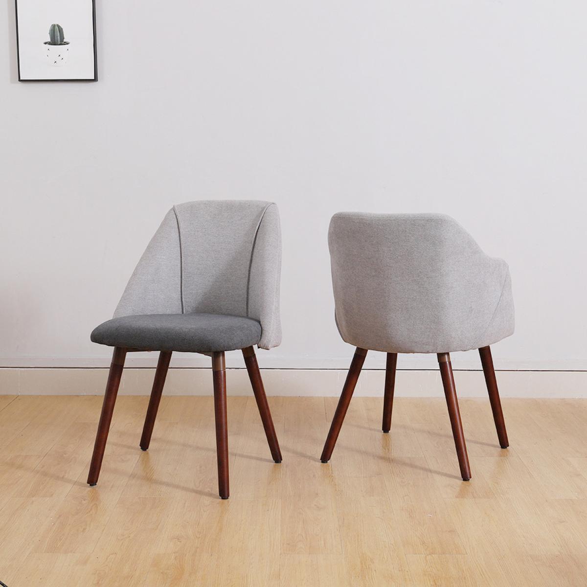 Fabric Side Dining Chair - Light Grey – image 5