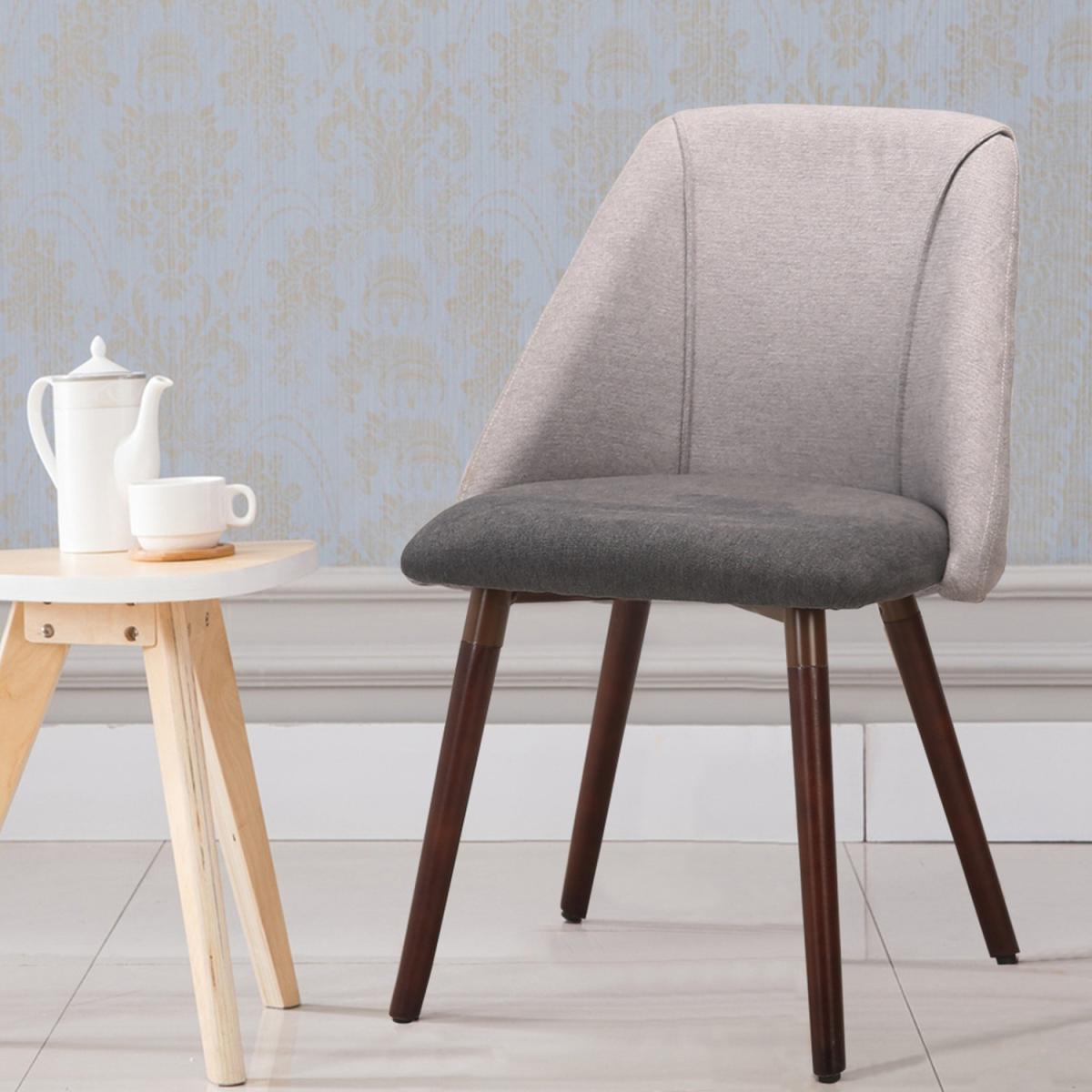 Fabric Side Dining Chair - Light Grey – image 6