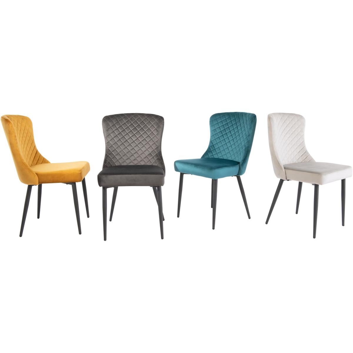 Graphite Hadley Velvet Dining Chair - Grey – image 3