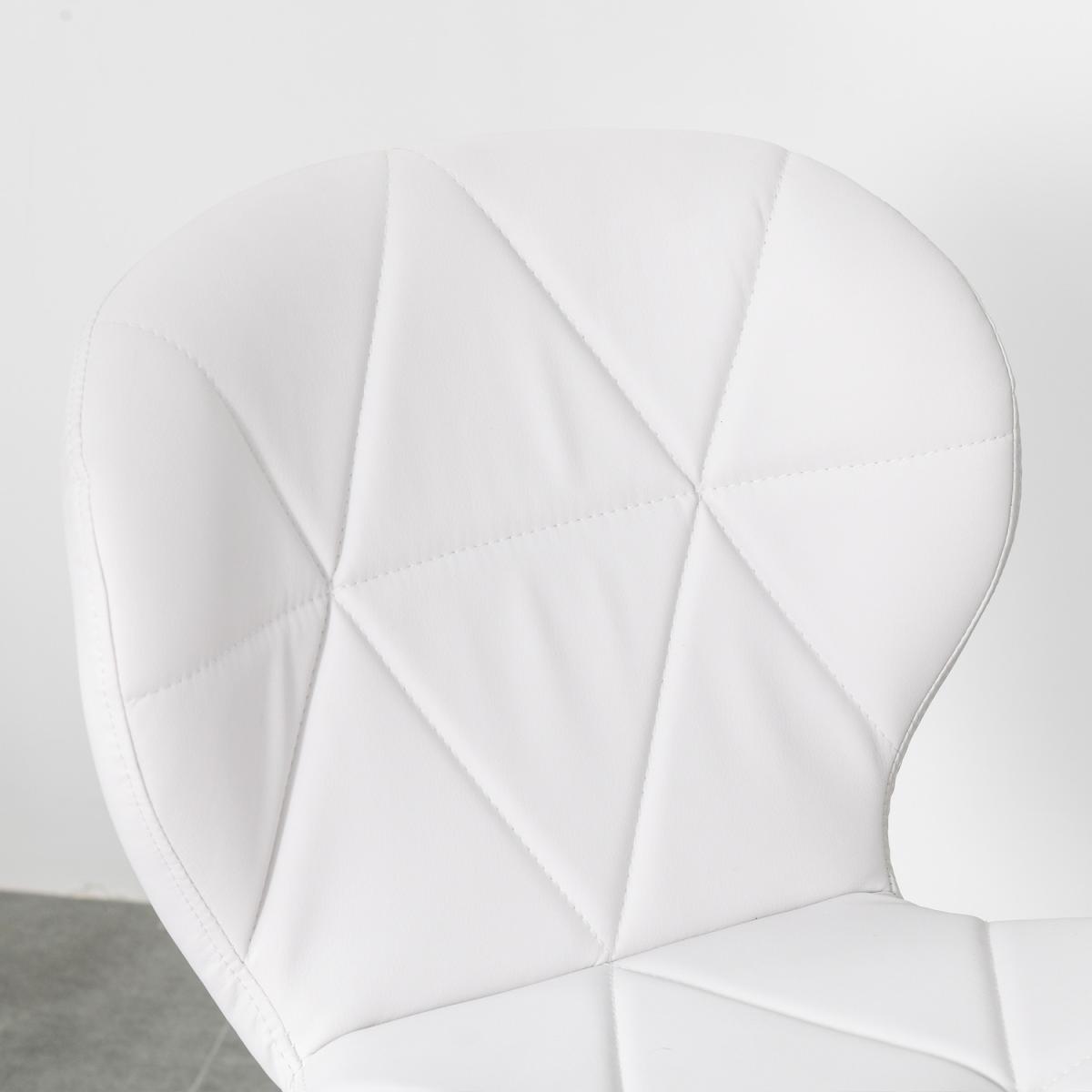 Armless Ergonomic Curved Dining Chair - White – image 5