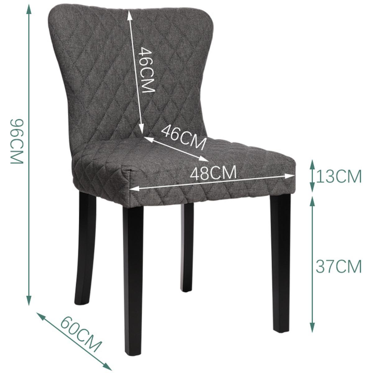 Linen Dining Chairs - Grey – image 6