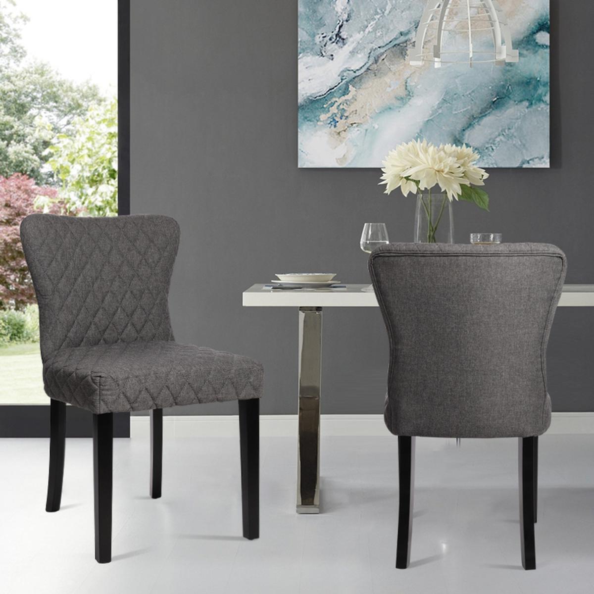 Linen Dining Chairs - Grey – image 8