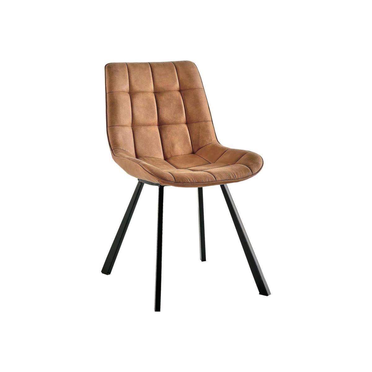 Contemporary Design Dining Chairs in Light Brown Colour Set of 2 - Brown – image 1