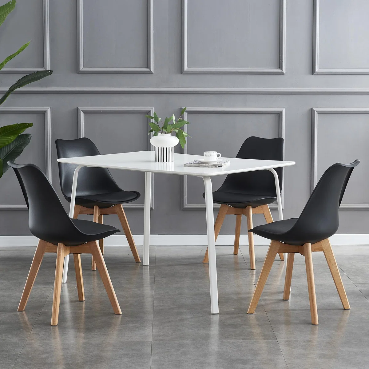Dining Chairs Designer Chairs Wooden Home Office Commercial EVA - Red – image 23