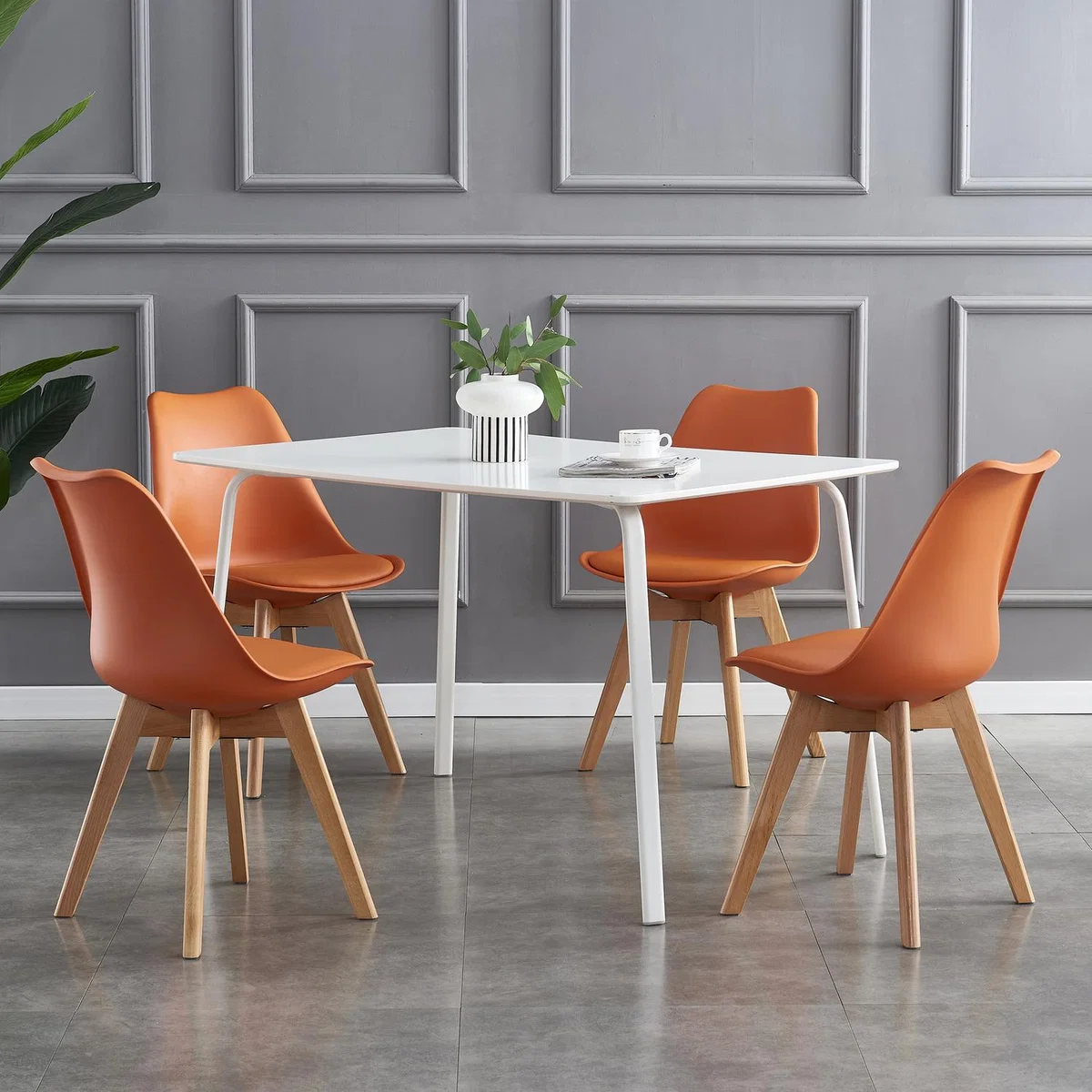 Dining Chairs Designer Chairs Wooden Home Office Commercial EVA - Red – image 25