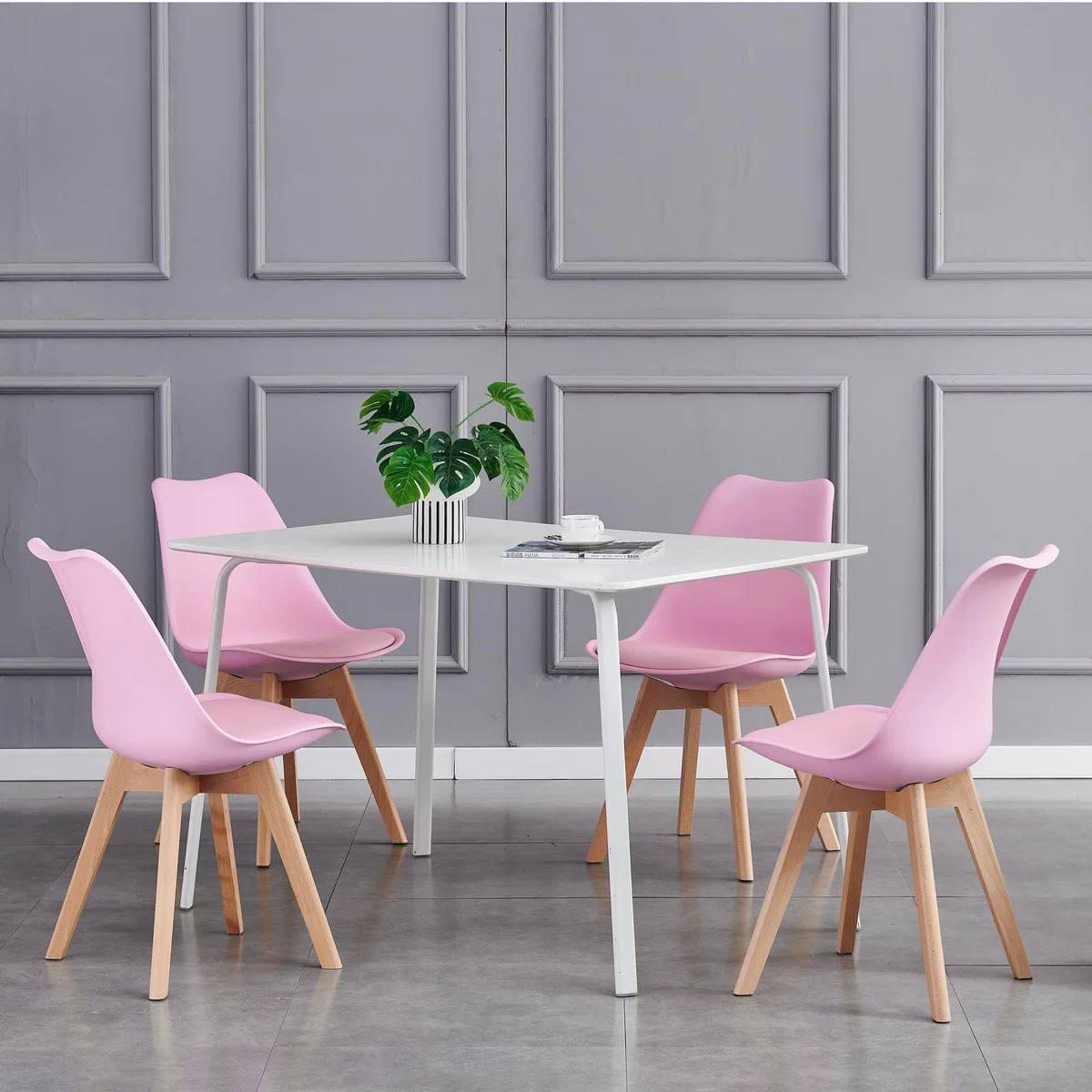 Dining Chairs Designer Chairs Wooden Home Office Commercial EVA - Red – image 27
