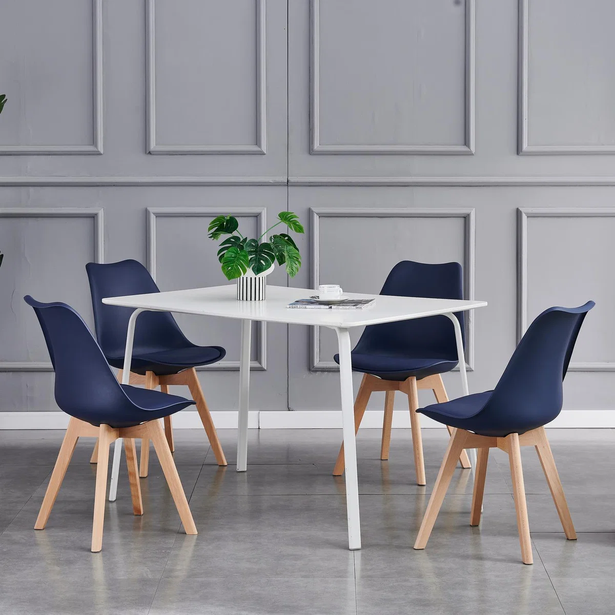 Dining Chairs Designer Chairs Wooden Home Office Commercial EVA - Red – image 28