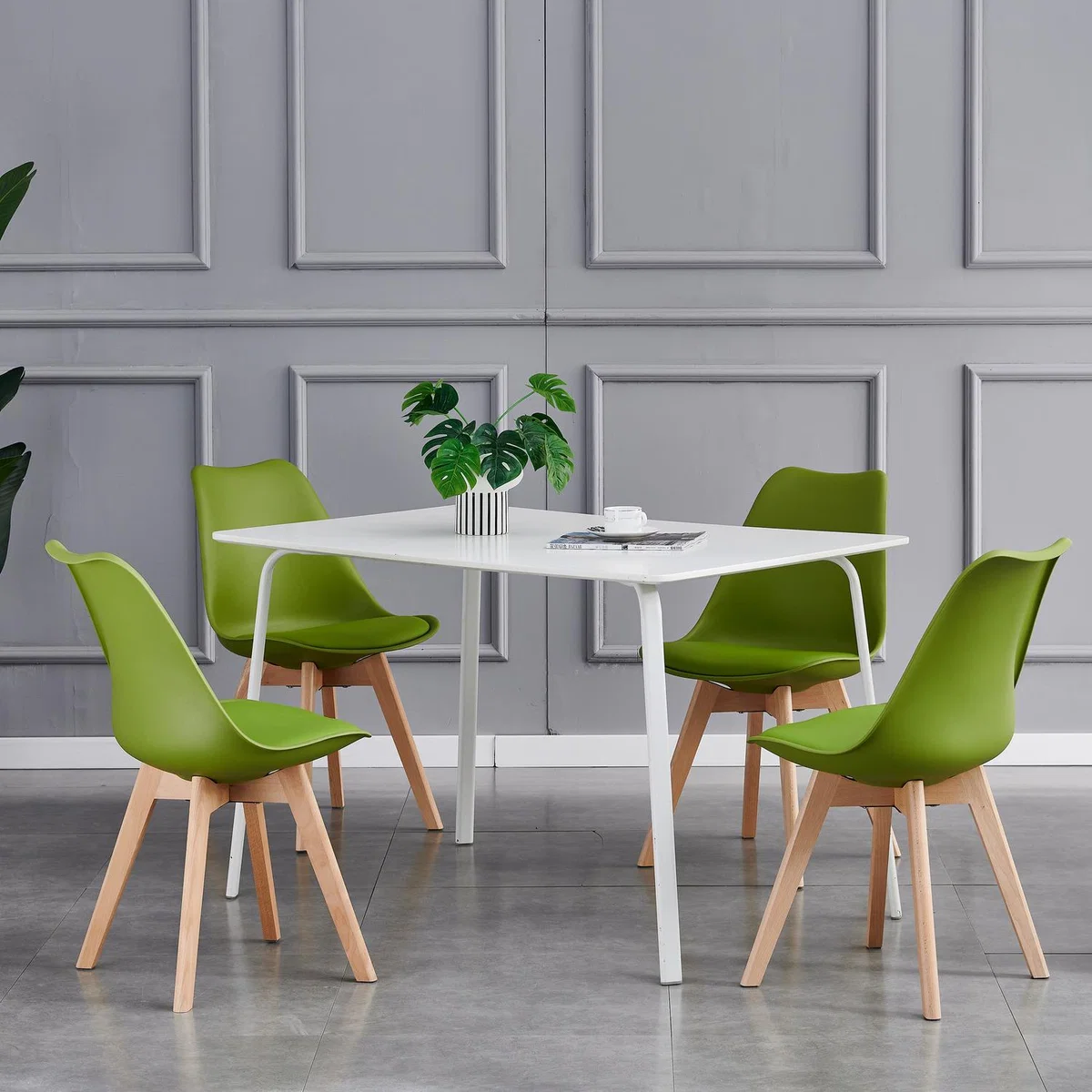 Dining Chairs Designer Chairs Wooden Home Office Commercial EVA - Red – image 30