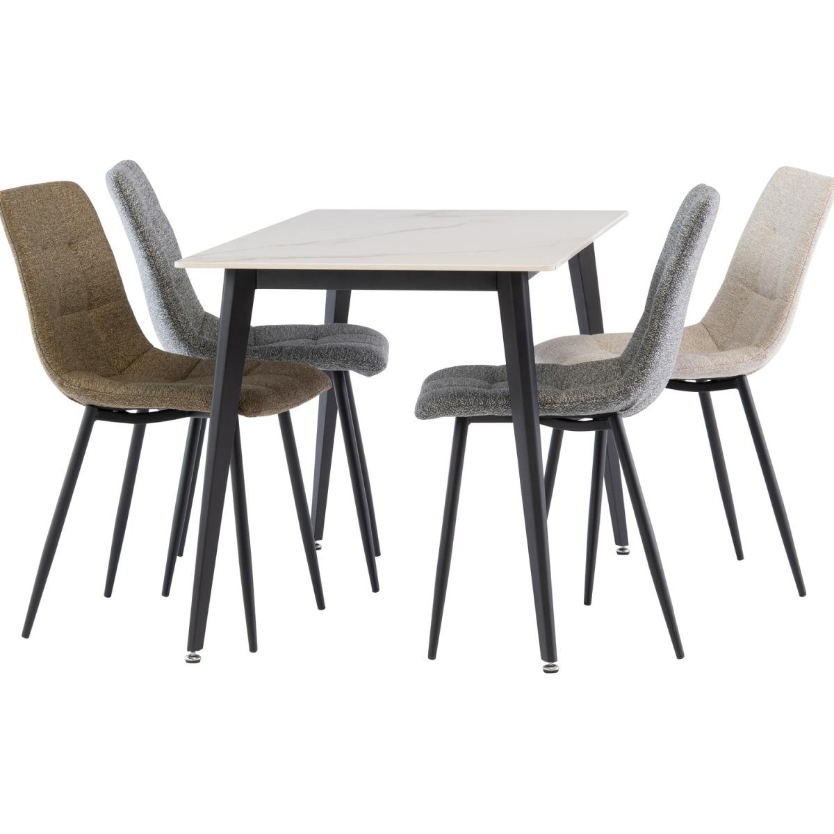 Linen Esme Fabric Dining Chair - Neutral – image 3