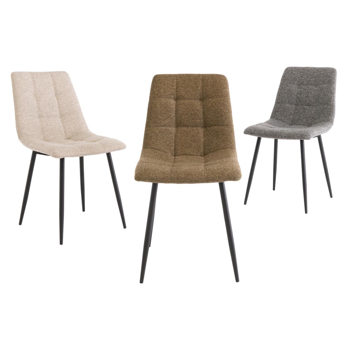 Linen Esme Fabric Dining Chair - Neutral – image 4