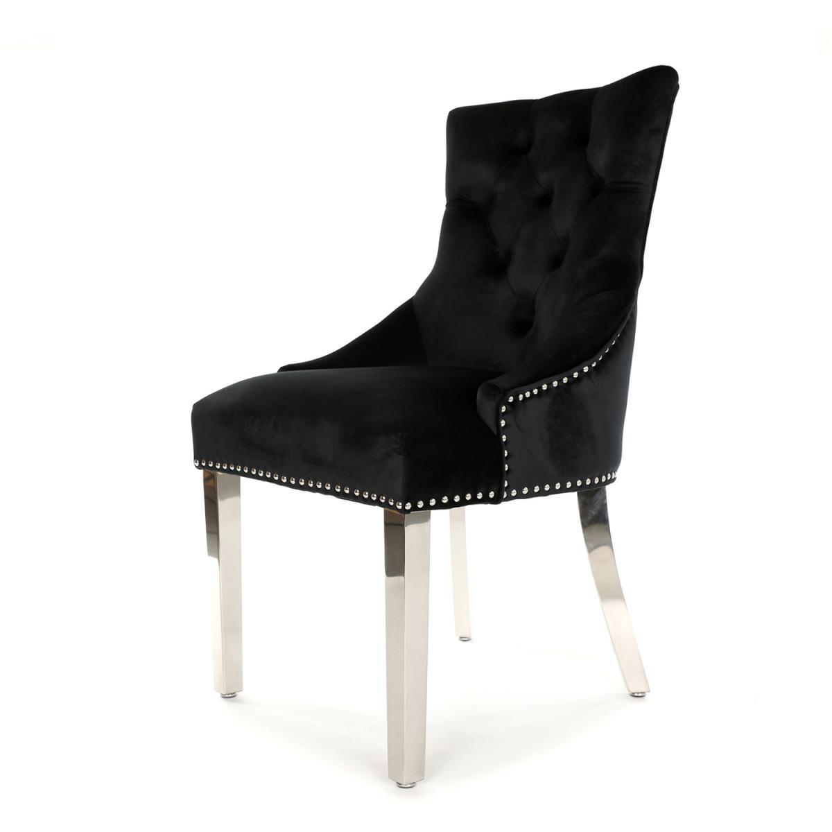 Black Velvet Clio Dining Chair - Black – image 2