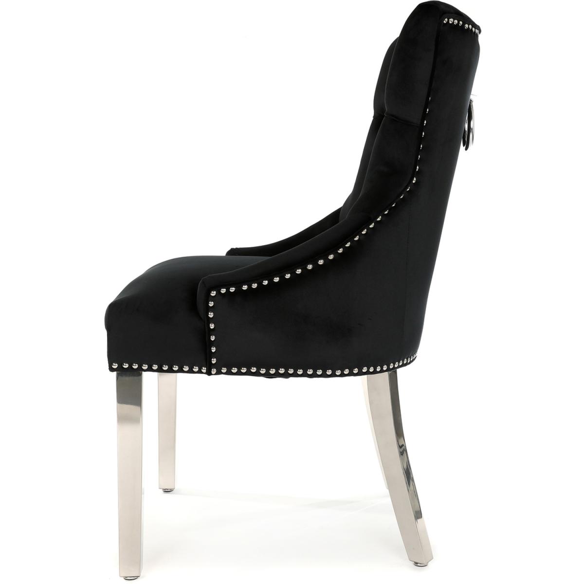 Black Velvet Clio Dining Chair - Black – image 3
