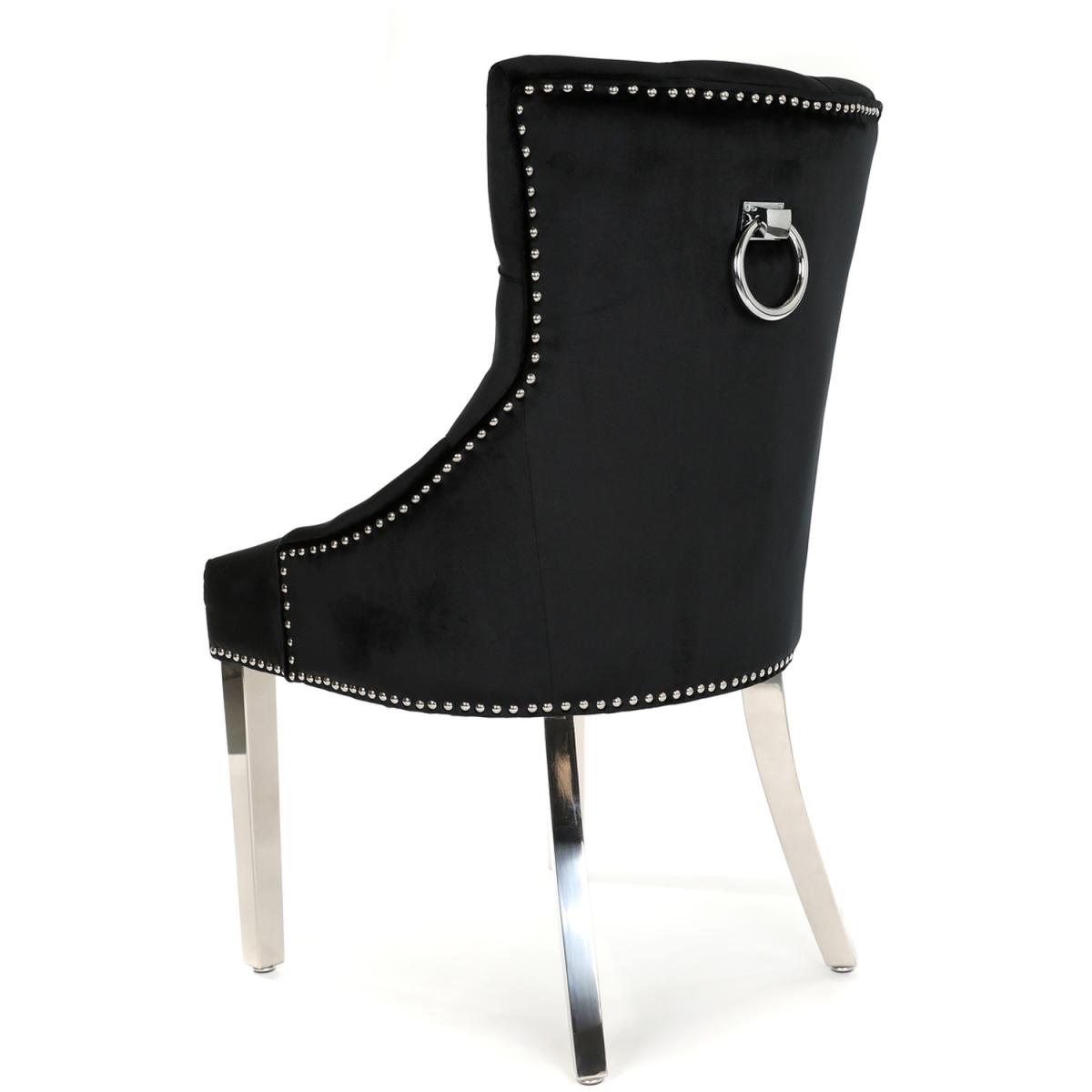 Black Velvet Clio Dining Chair - Black – image 4