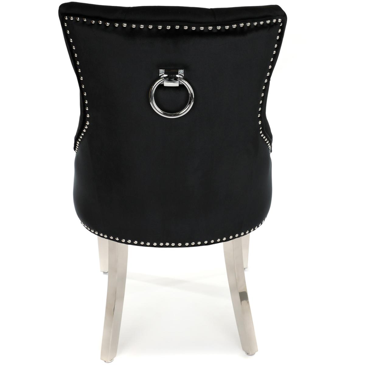 Black Velvet Clio Dining Chair - Black – image 5