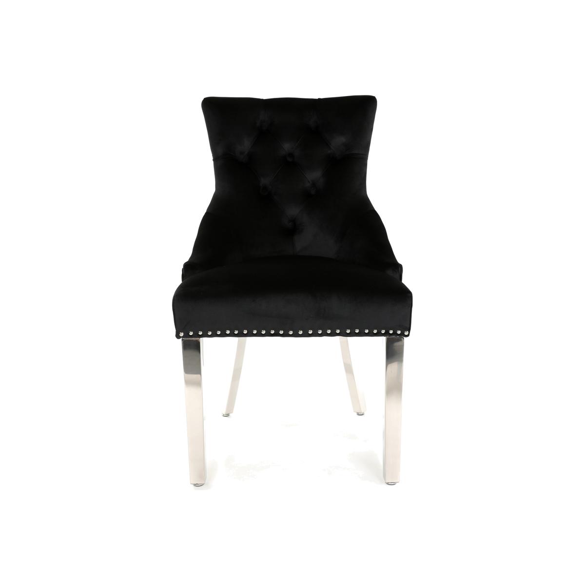 Black Velvet Clio Dining Chair - Black – image 1