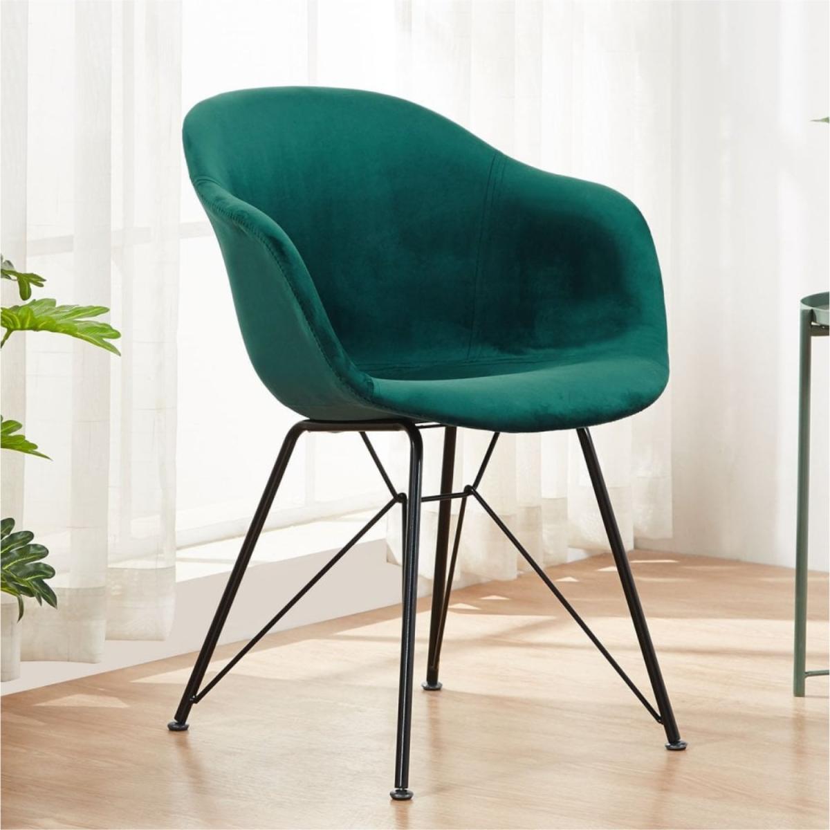 Valentina Velvet Upholstered Dining Chairs Set of 4 - Dark Green – image 2
