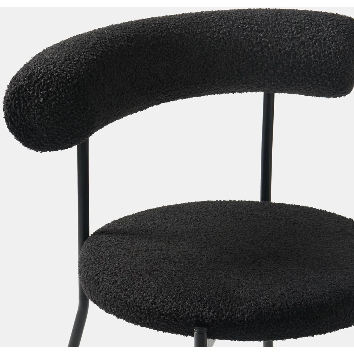 Boucle Dining Chair - Black – image 13