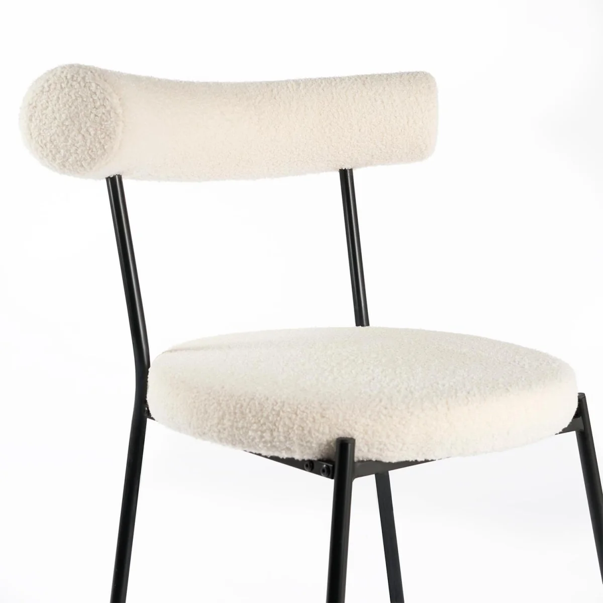 Boucle Dining Chair - Black – image 5