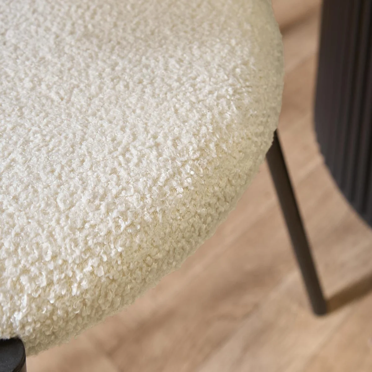 Boucle Dining Chair - Black – image 8