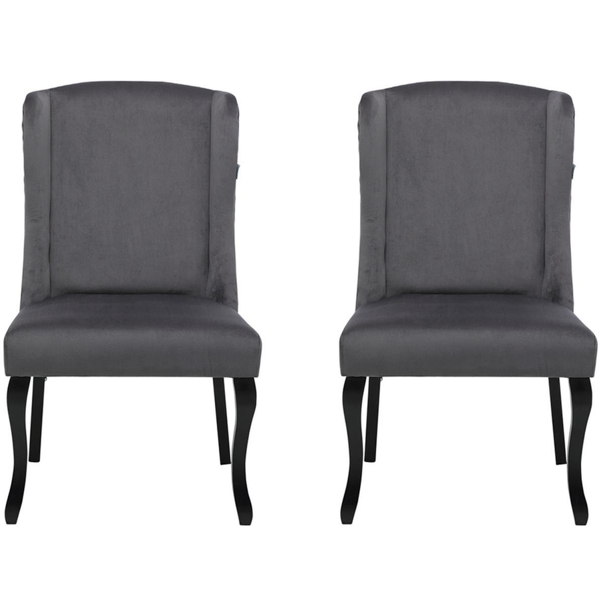 Velvet Dining Chair Set Of 2 - Brown – image 11