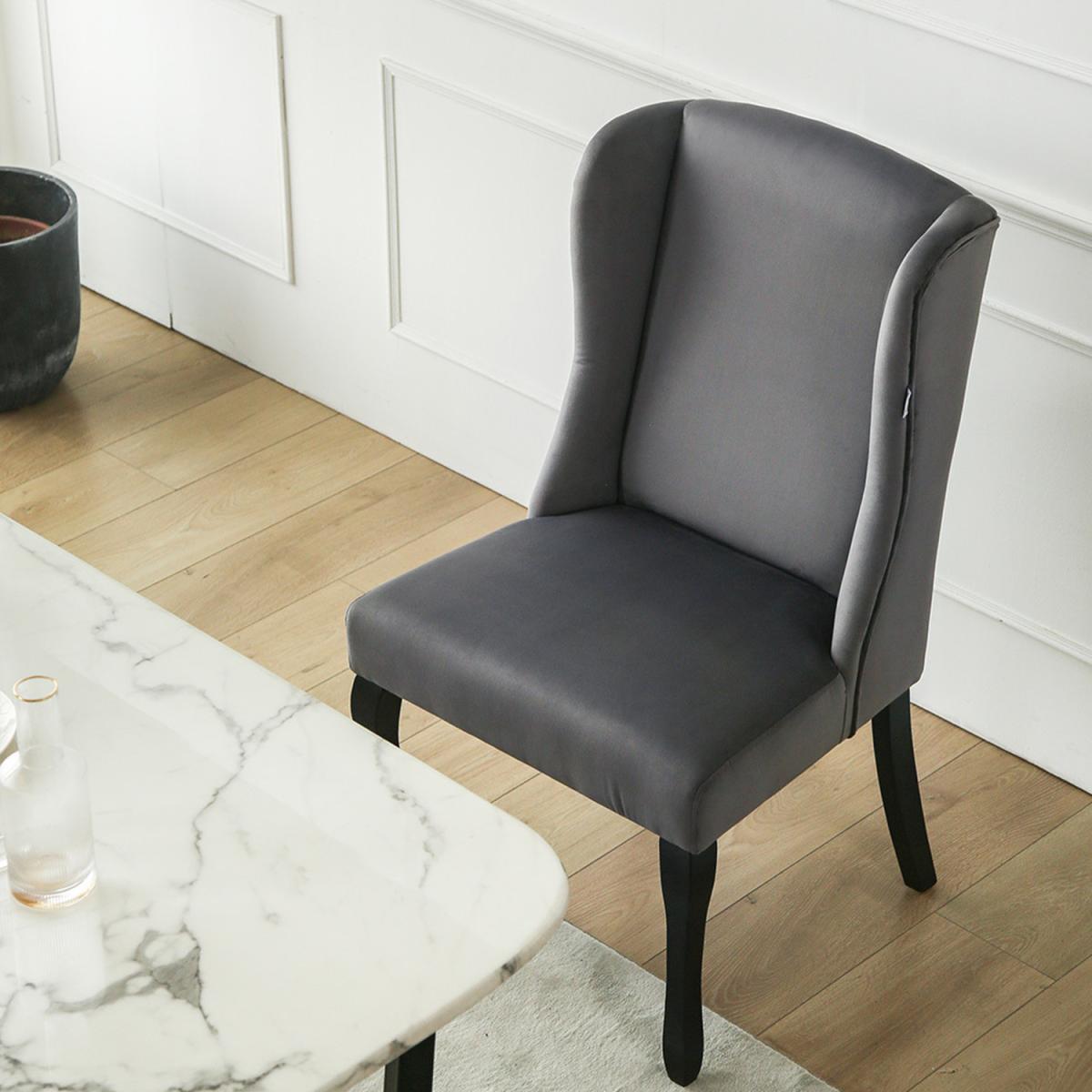 Velvet Dining Chair Set Of 2 - Brown – image 15
