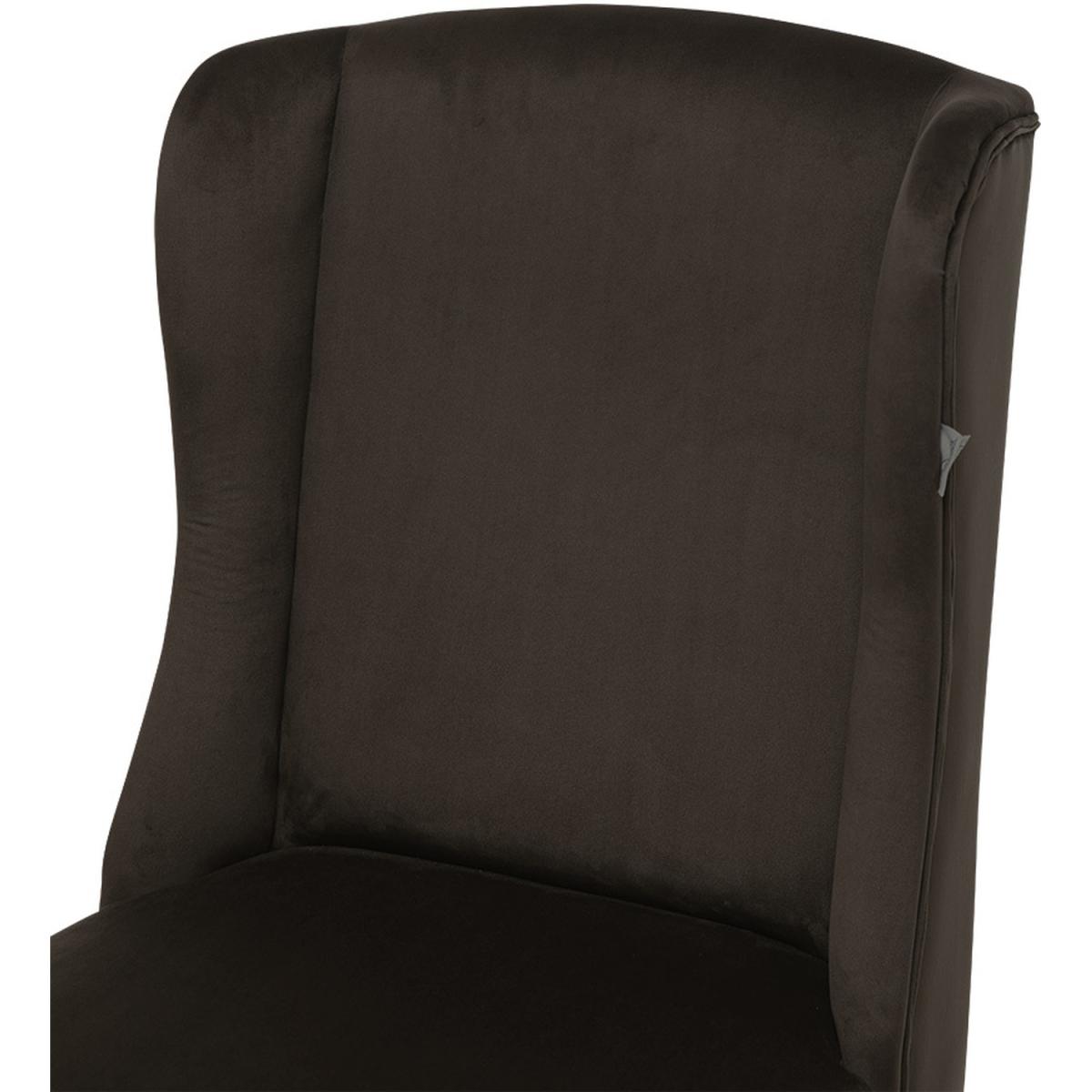 Velvet Dining Chair Set Of 2 - Brown – image 4