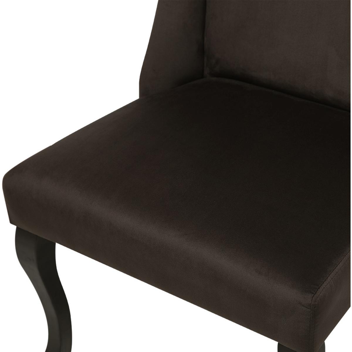 Velvet Dining Chair Set Of 2 - Brown – image 5