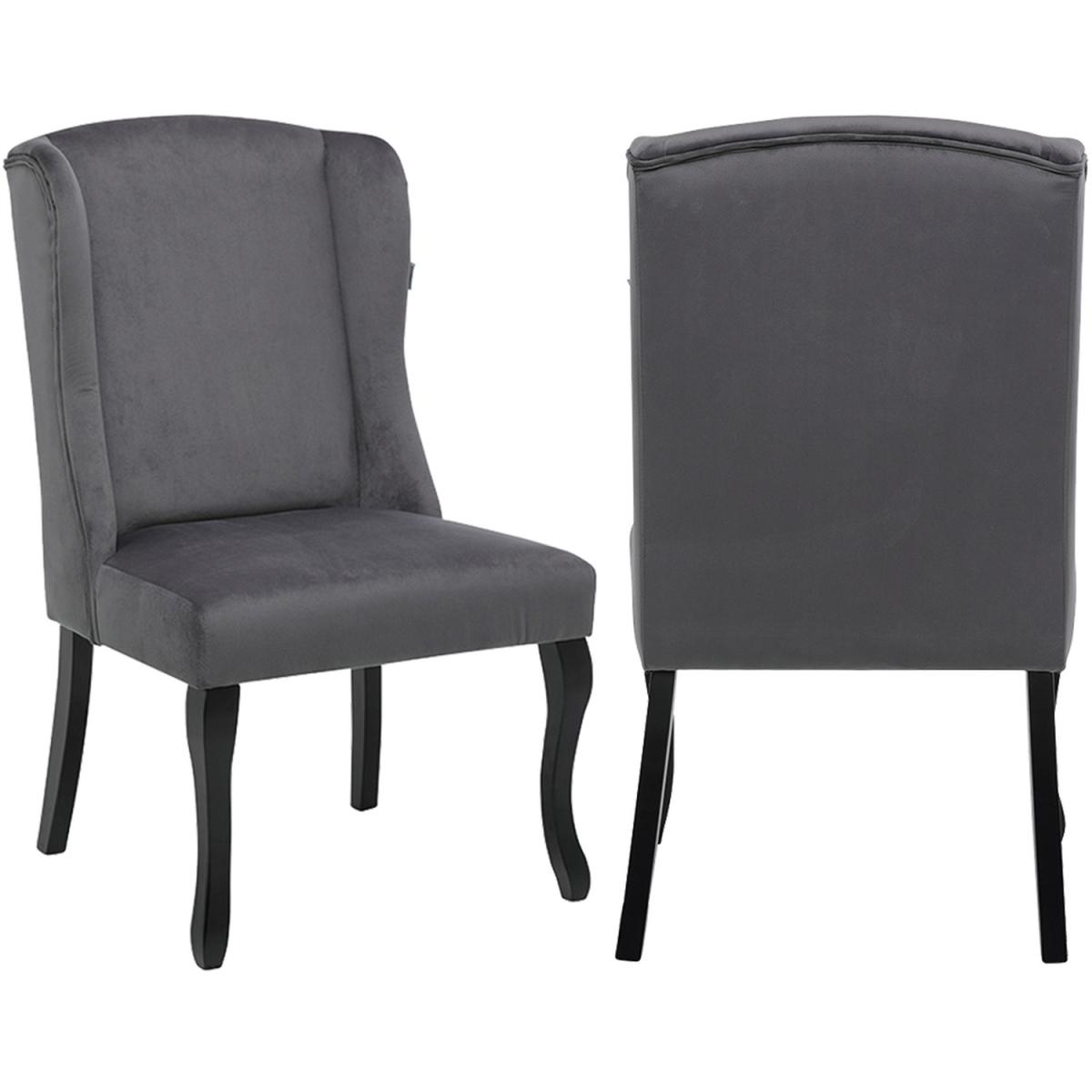 Velvet Dining Chair Set Of 2 - Brown – image 8