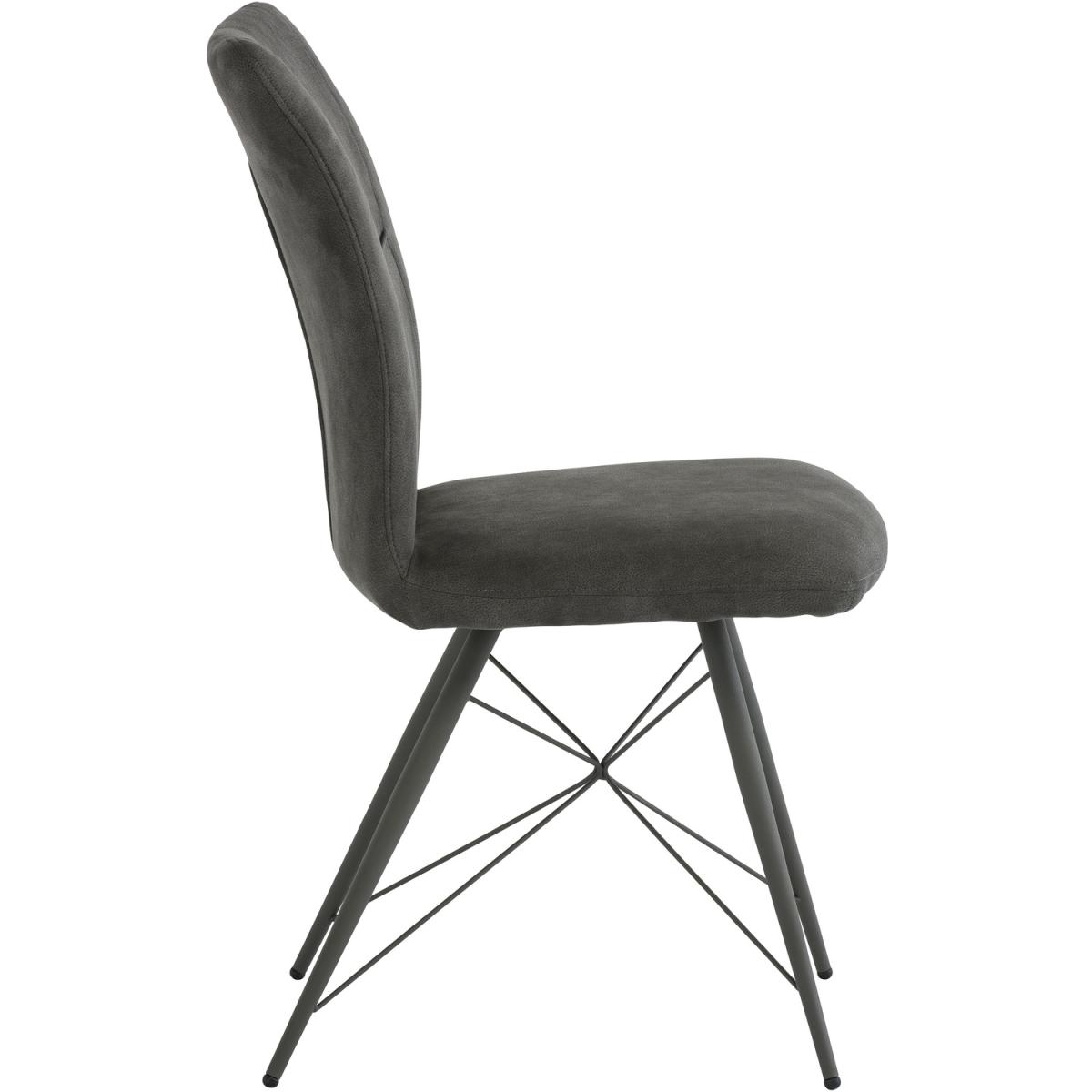 Grey Fabric Amalfi Dining Chair - Grey – image 2
