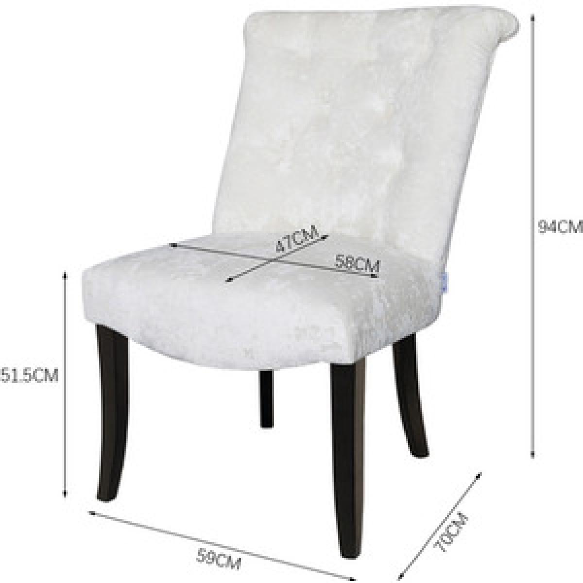 Crushed Velvet Dining Chair Sets of 2 - Green – image 15