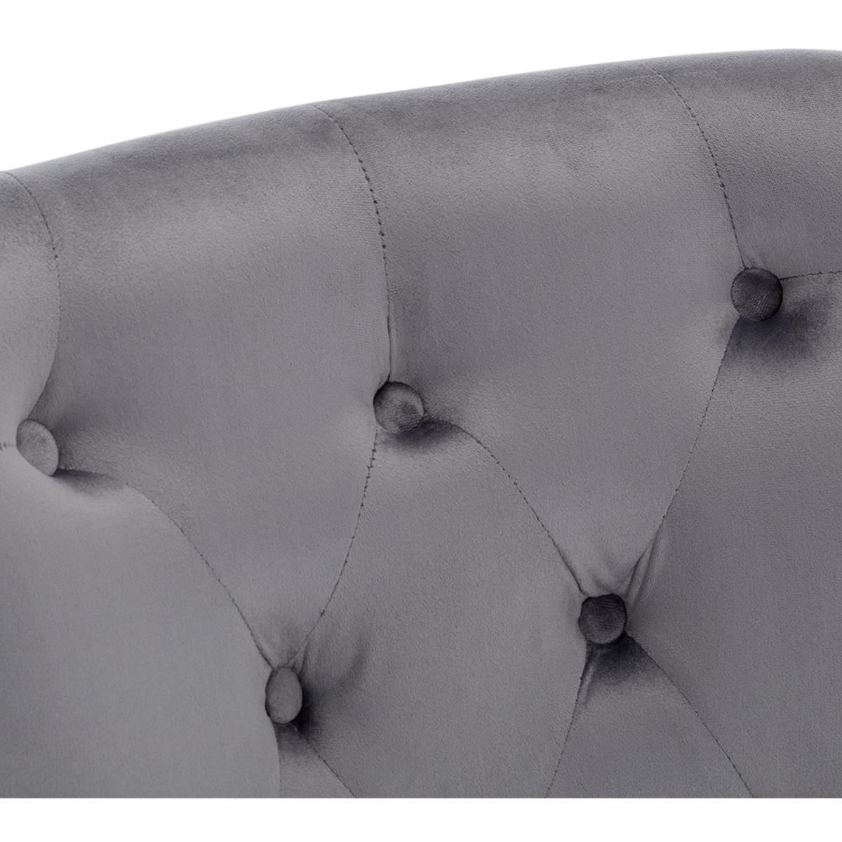 Faux Leather Knocker Back Dining Chair - Grey – image 4