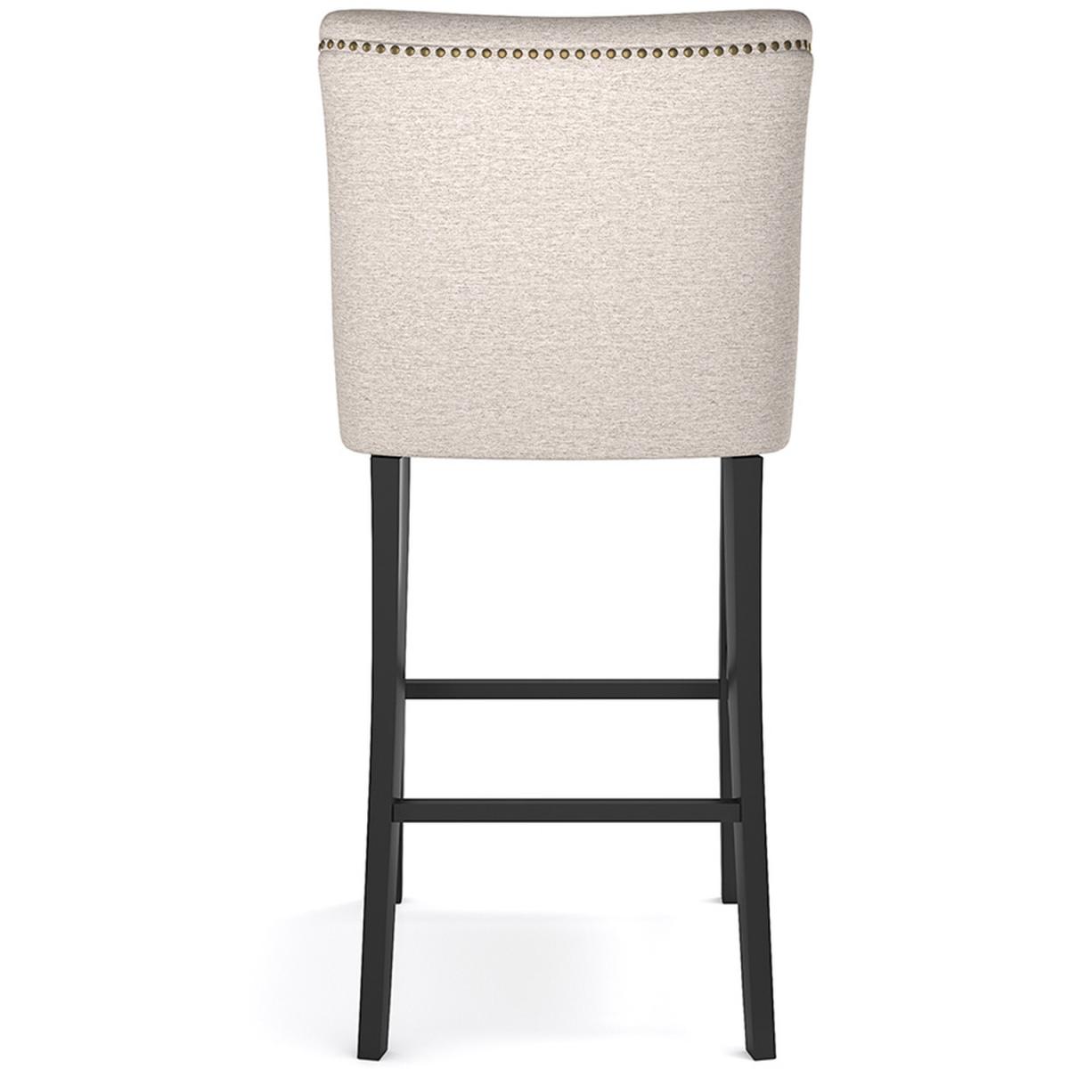 Set of 2 Linen High Leg Dining Chair Kitchen Bar Stool Soft Padded Seat - Dark Grey – image 11