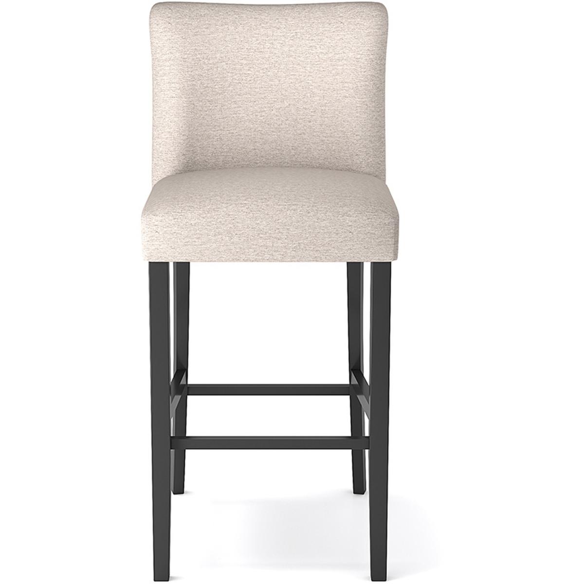 Set of 2 Linen High Leg Dining Chair Kitchen Bar Stool Soft Padded Seat - Dark Grey – image 12
