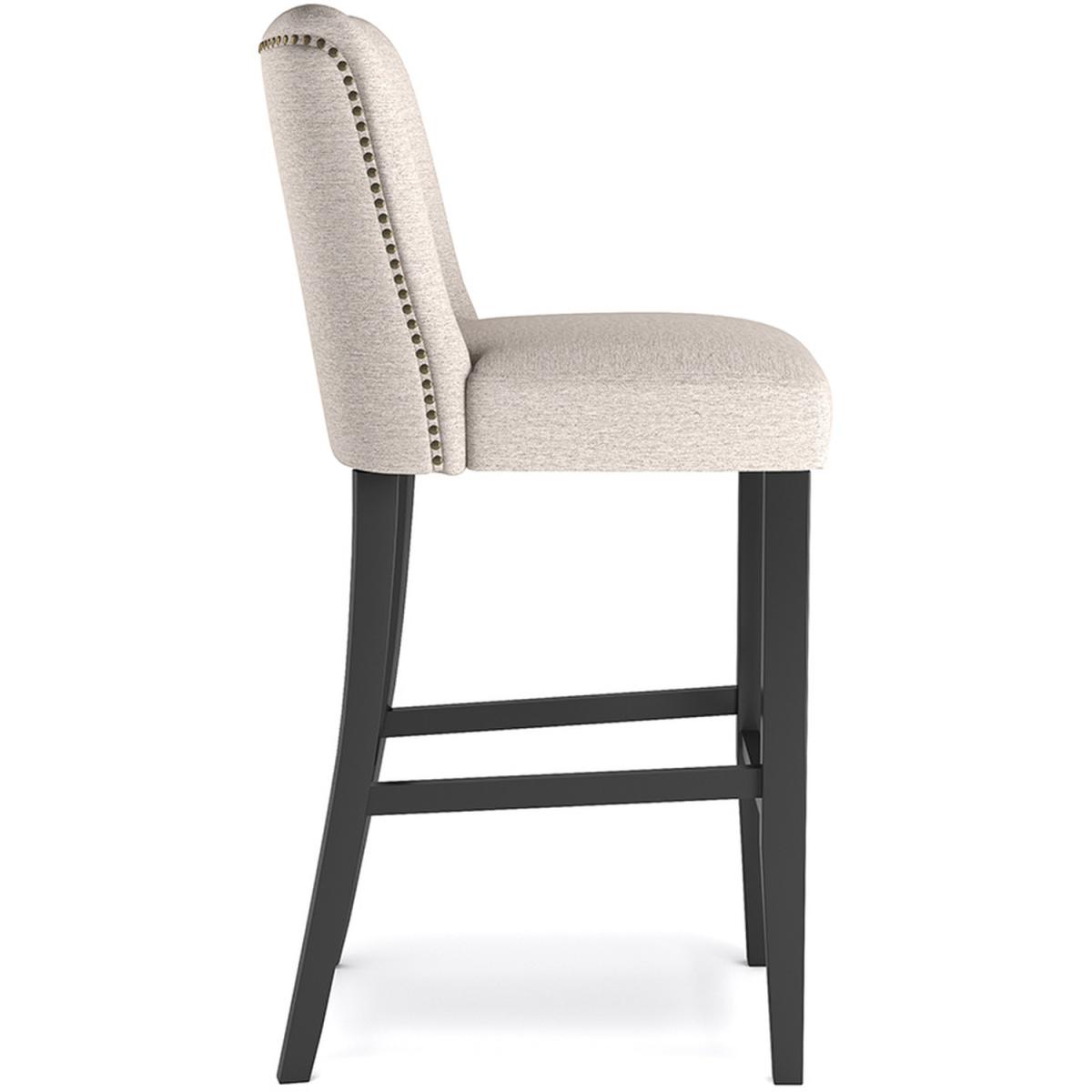 Set of 2 Linen High Leg Dining Chair Kitchen Bar Stool Soft Padded Seat - Dark Grey – image 13