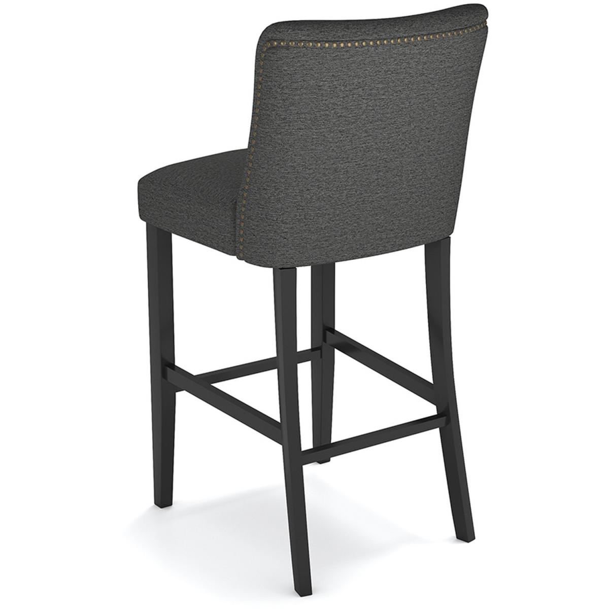 Set of 2 Linen High Leg Dining Chair Kitchen Bar Stool Soft Padded Seat - Dark Grey – image 22