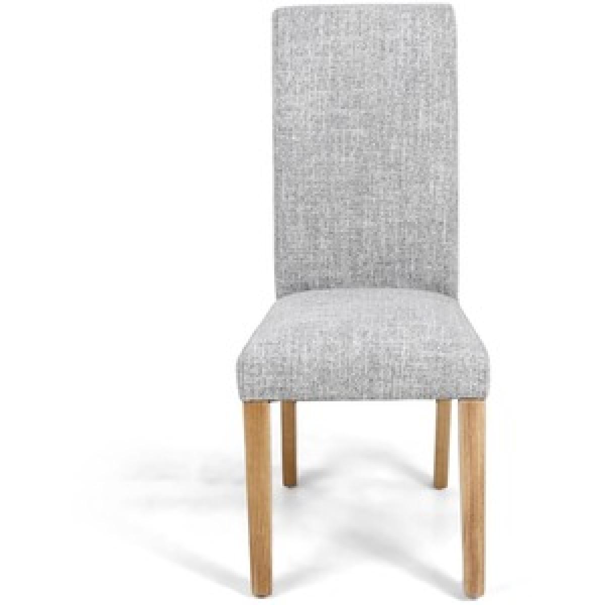 Pair Of Karta Scroll Back Flax Effect Grey Weave Dining Chair – image 9