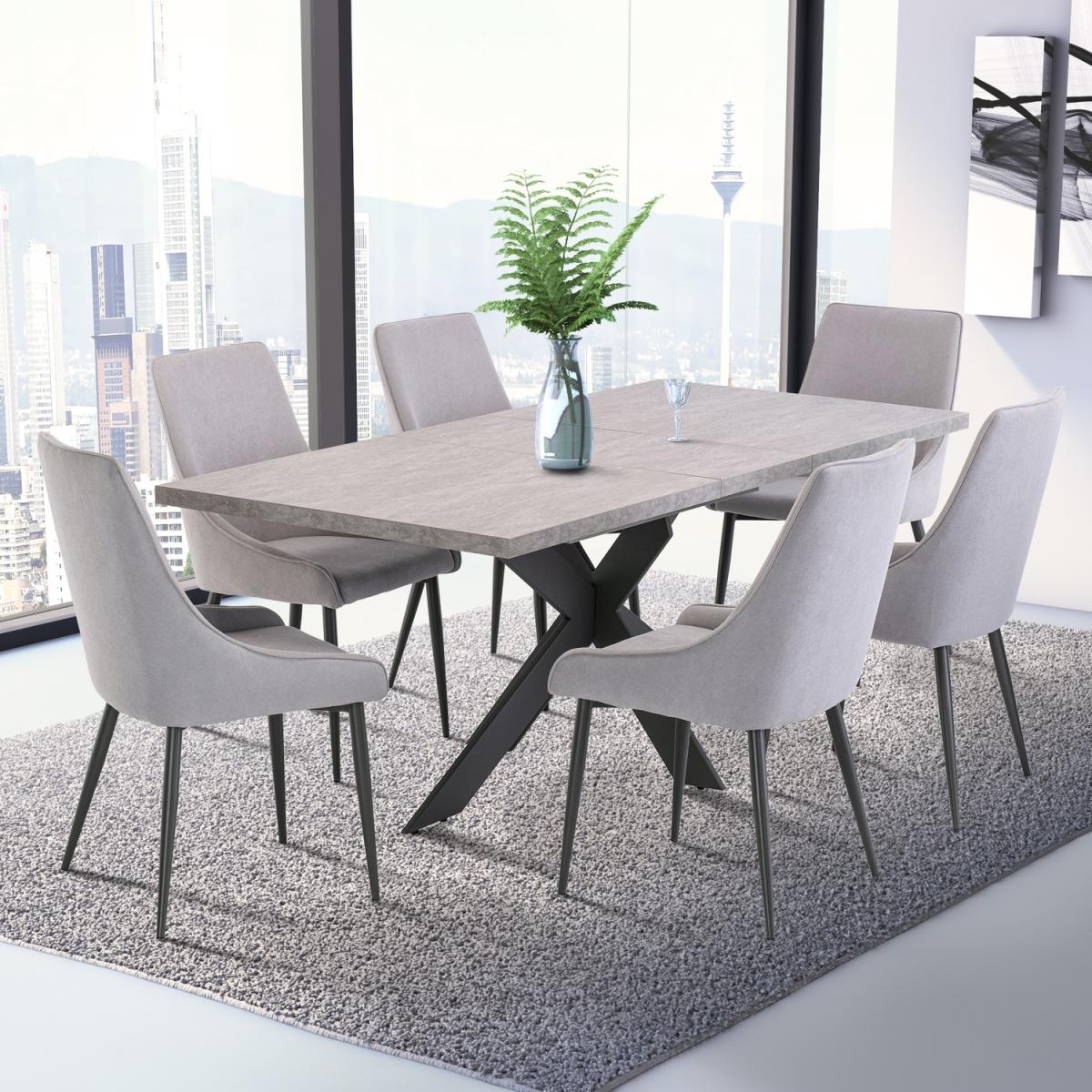 Grey Rimini Fabric Dining Chair - Grey – image 3