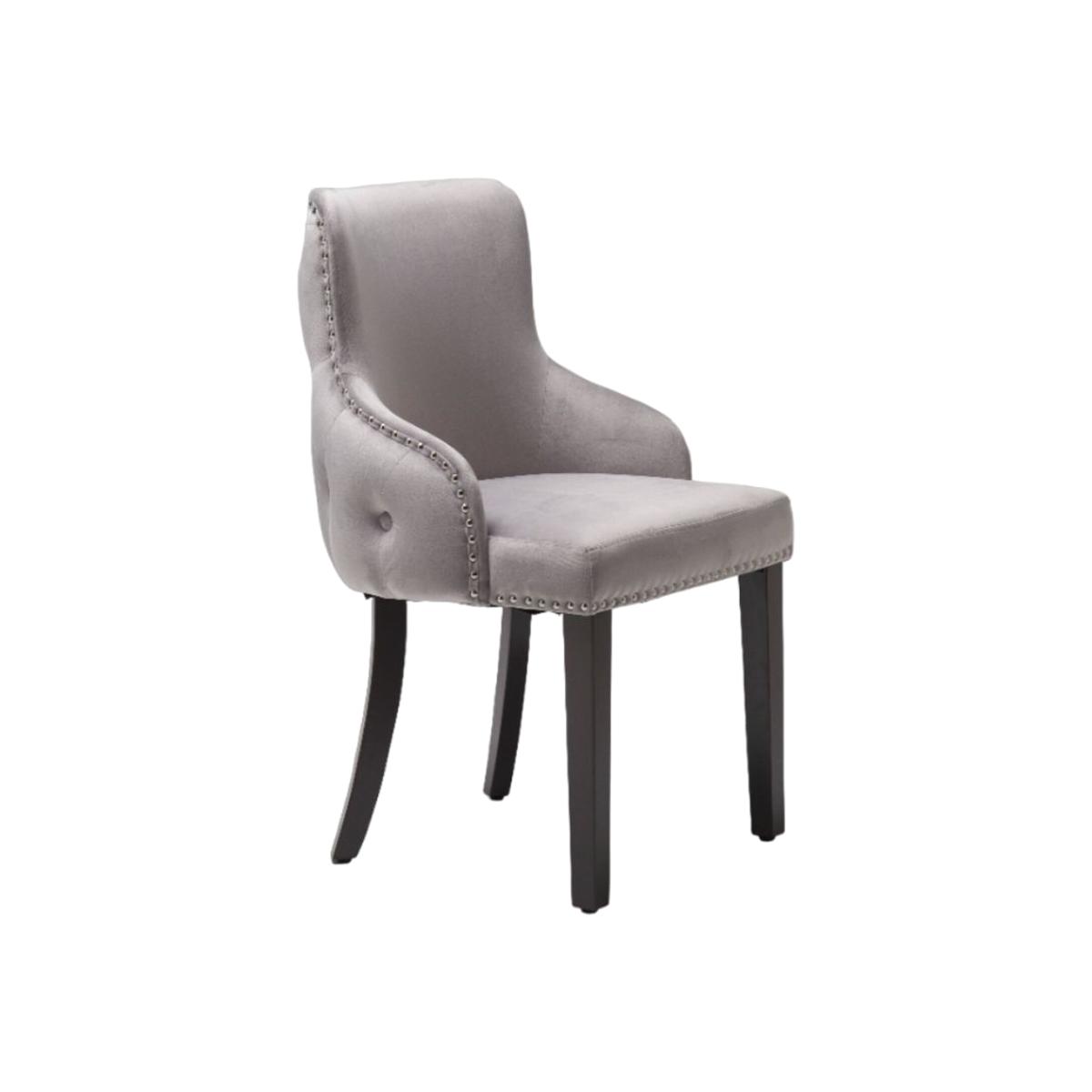 2x Grace Dining Chair-Silver - Silver Grey