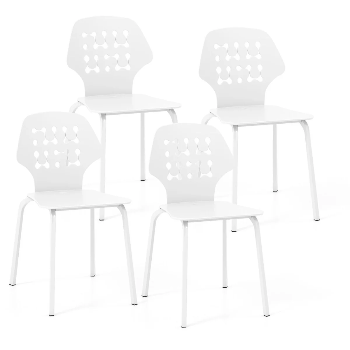 Metal Armless Dining Chairs Set of 4 – image 6