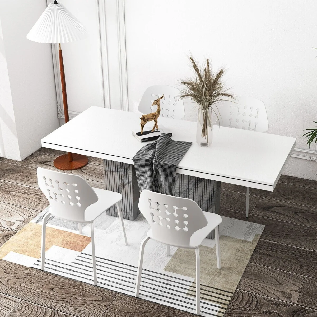 Metal Armless Dining Chairs Set of 4 – image 7