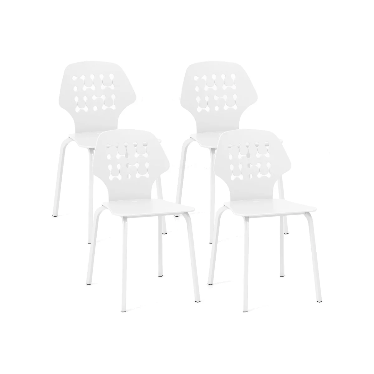 Metal Armless Dining Chairs Set of 4 – image 1