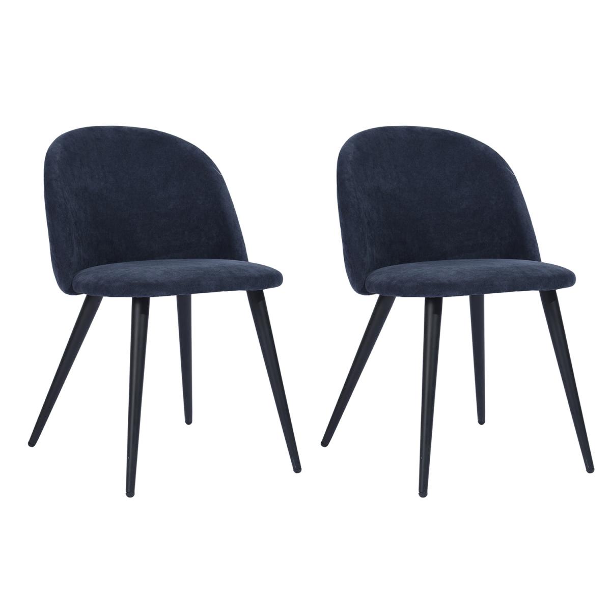 Set of 2 Dining Chairs With Round Backs Zomba Terry Fabric - Green – image 14